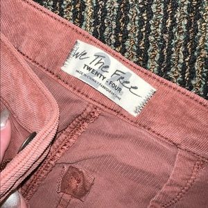 Free People Mauve corduroy flared pants